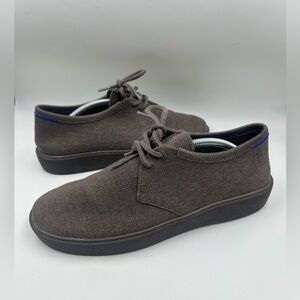 Rothy's The Monty Lace Up Shoes Mens 10.5 Brown Wool Blend Knit  Modern Casual